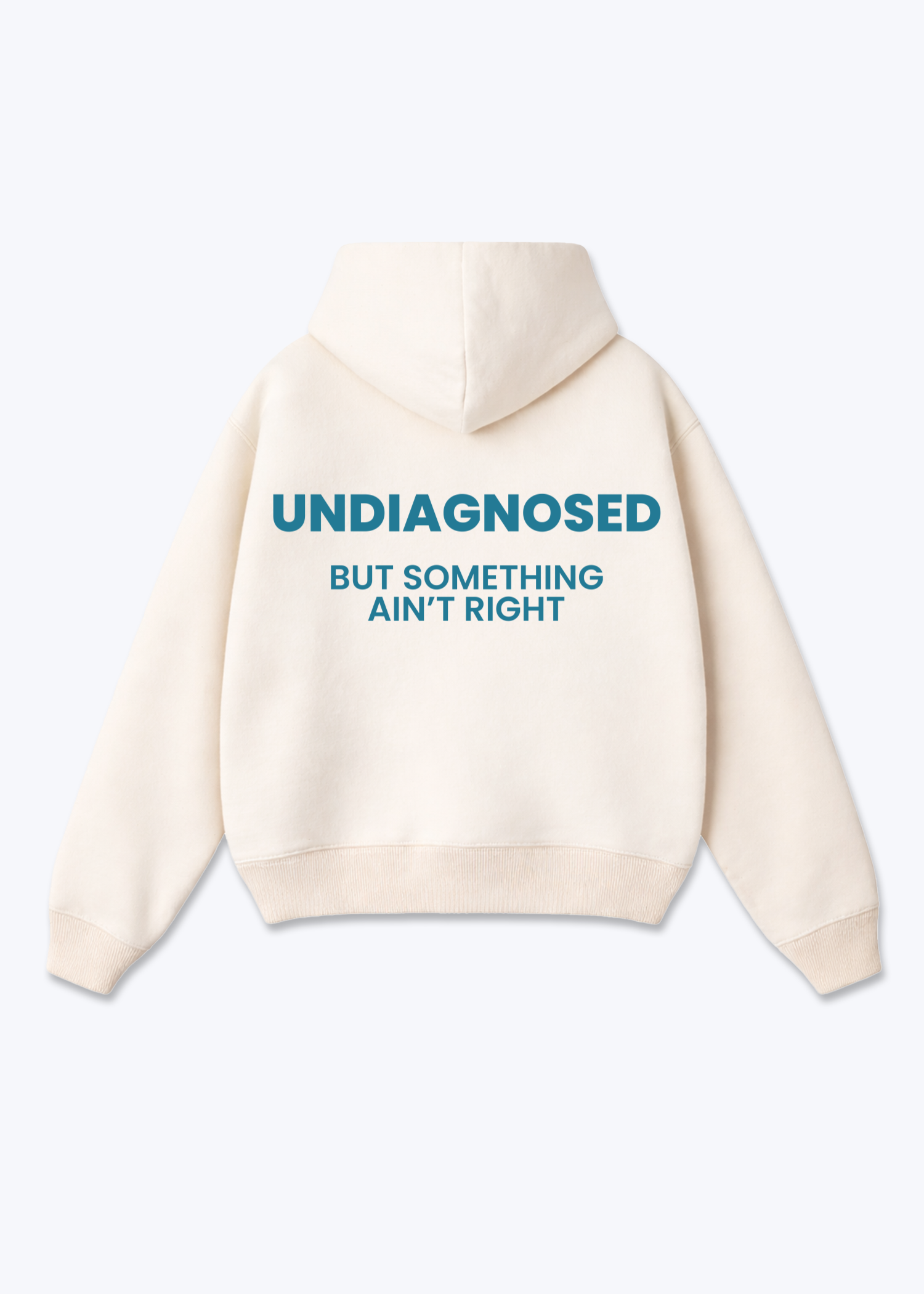 UDIAGNOSED HOODIE - Beige Back (Designed)