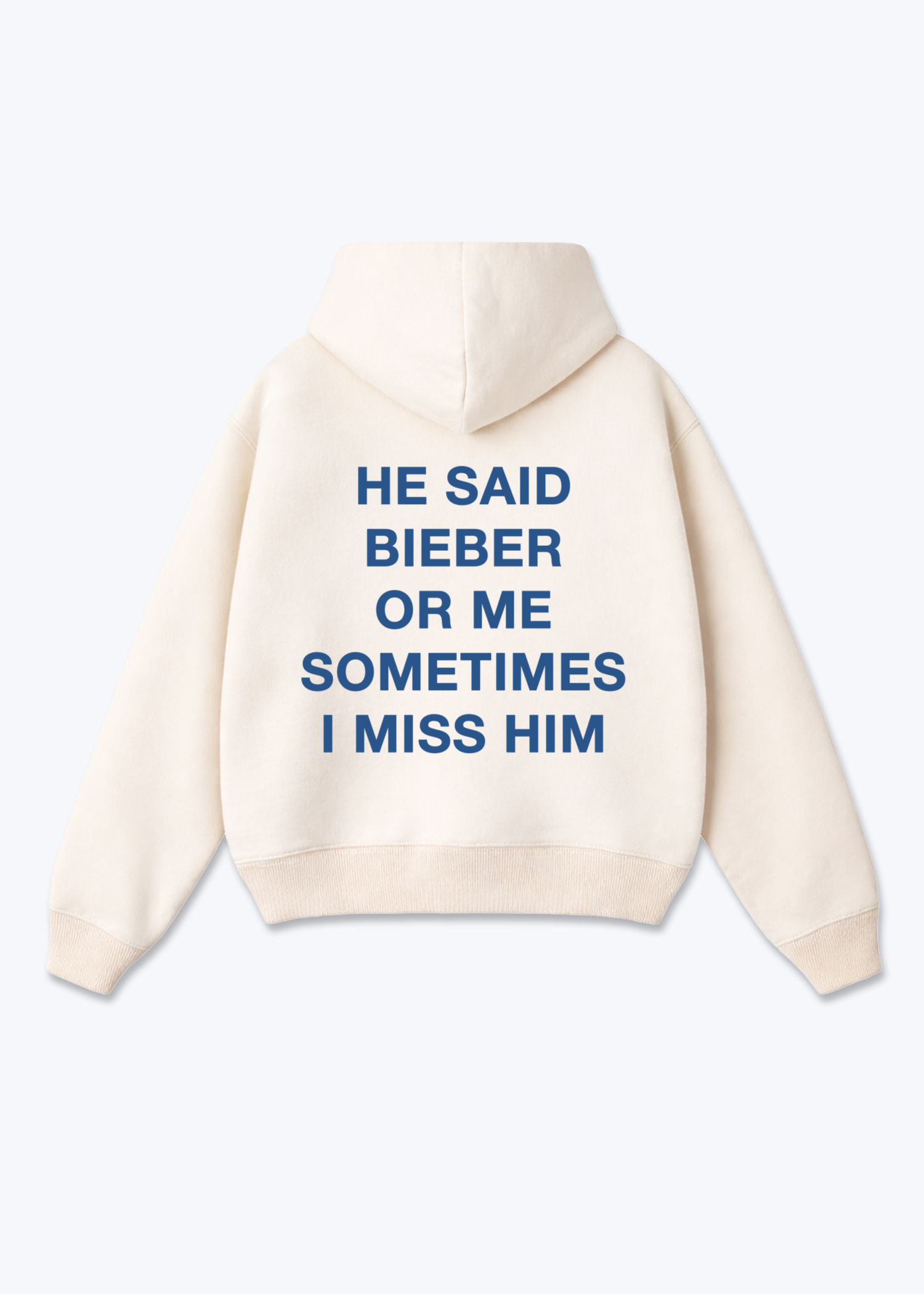 BIEBER OR ME HOODIE - Beige Back (Designed)